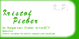 kristof pieber business card